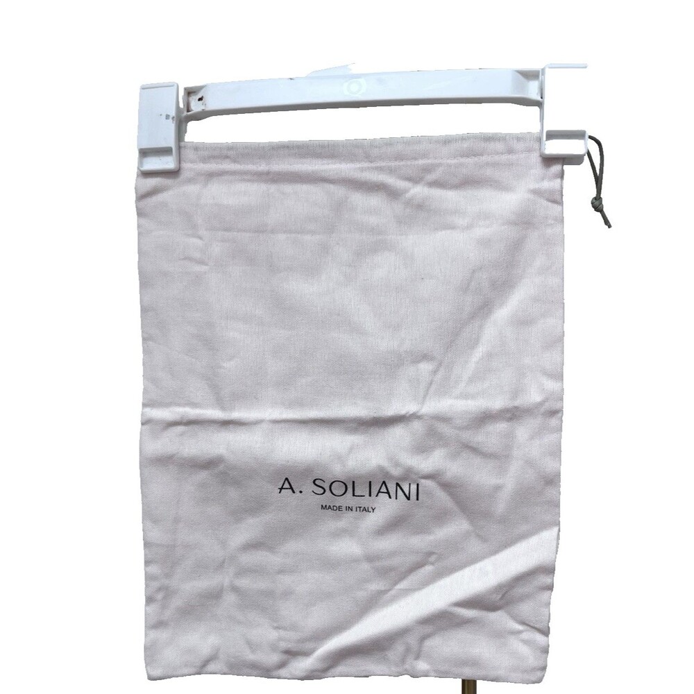 A. Soliani Dust Bag Drawstring Travel Shoes Clothes Purses Made in Italy Medium